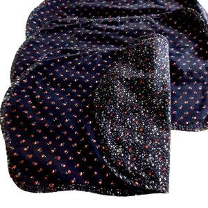 Vintage Placemats 6 Piece Set Cotton Calico Ditsy Flowers Blue Cottagecore